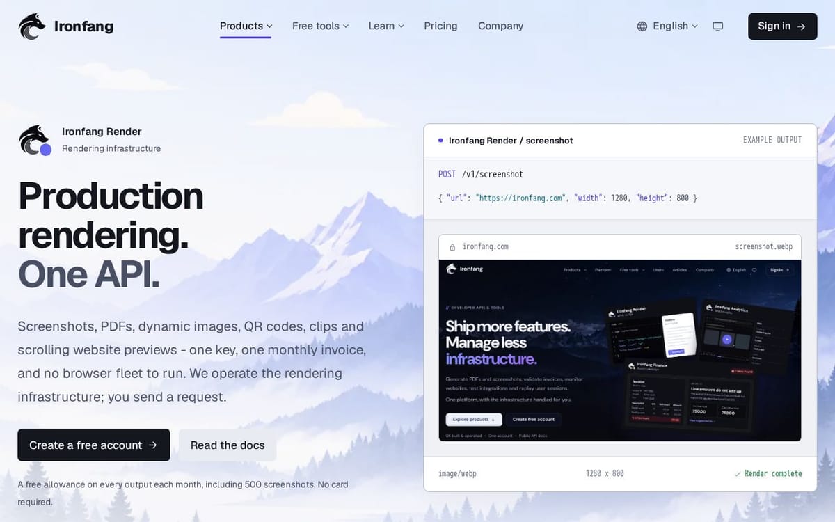 Product screenshot
