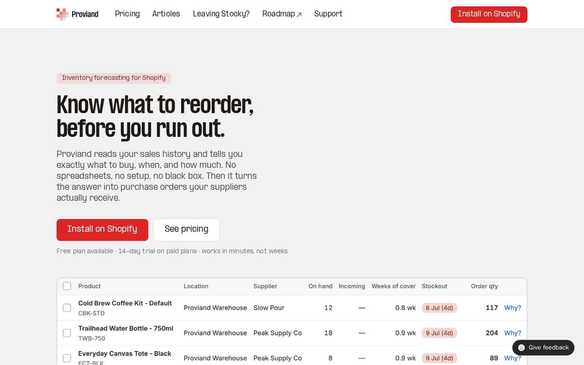 Product screenshot