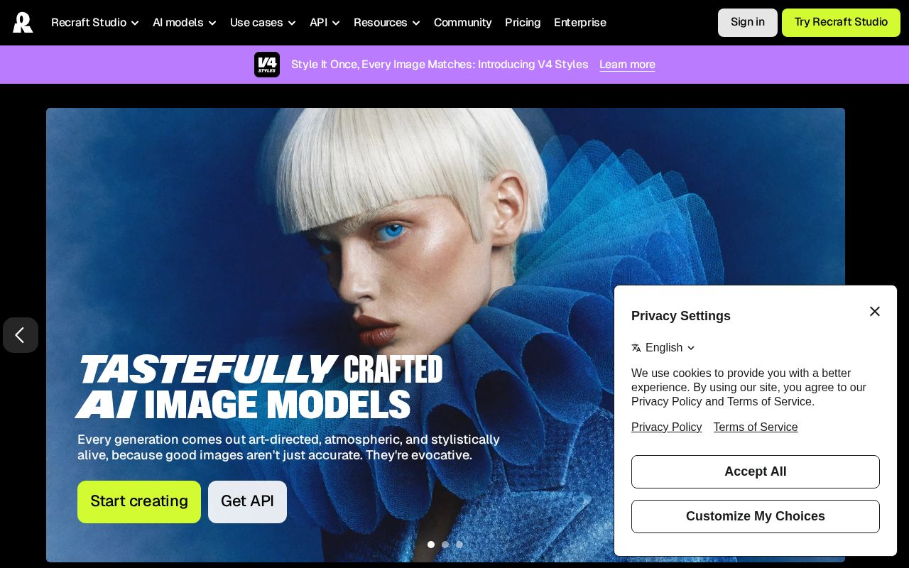 Screenshot of Recraft