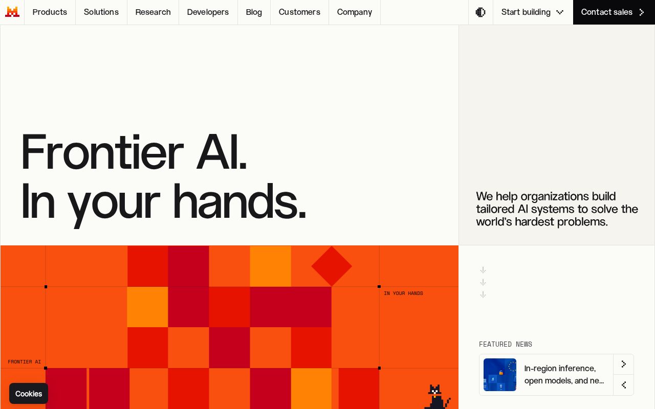 Screenshot of Mistral AI