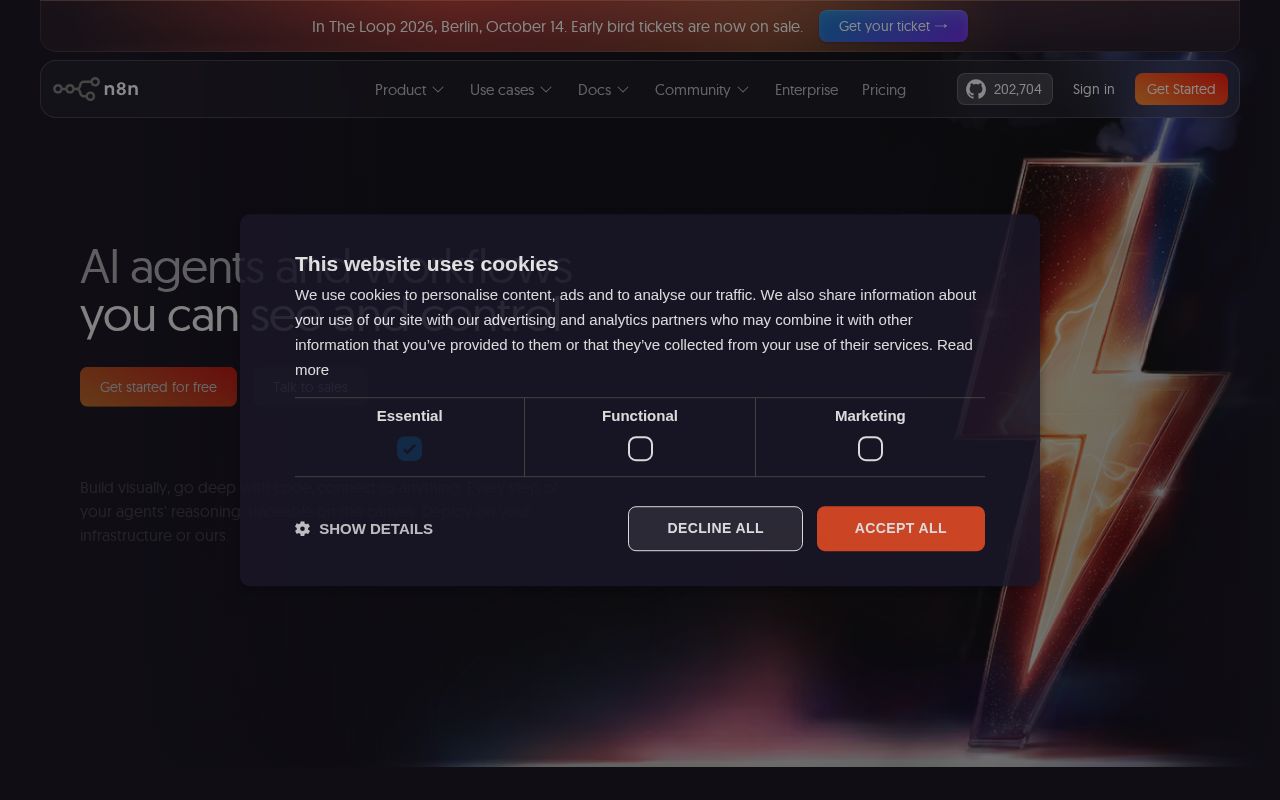 Screenshot of n8n