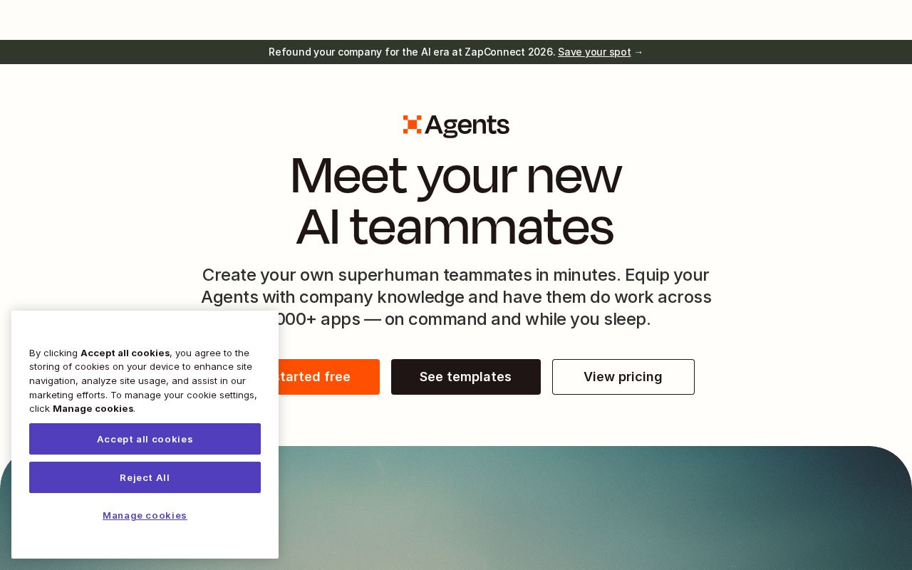 Screenshot of Zapier Agents