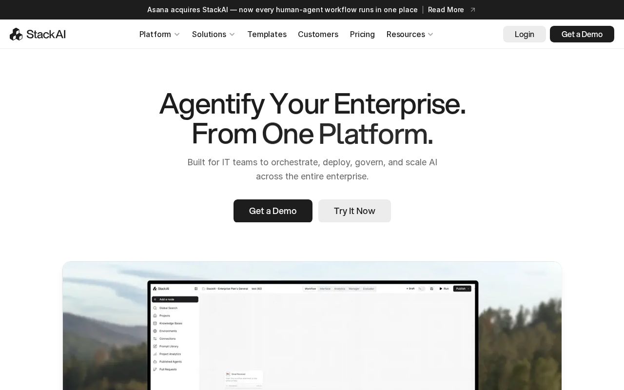 Screenshot of StackAI