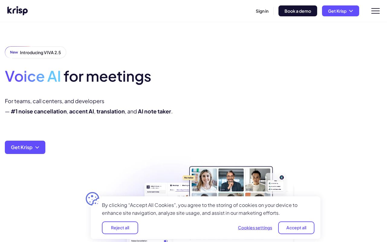 Screenshot of Krisp