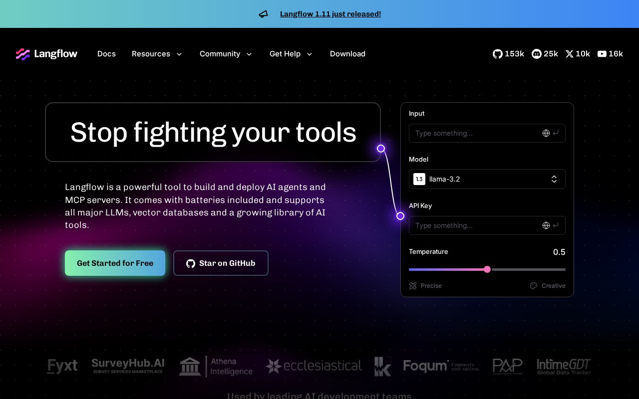 Screenshot of Langflow