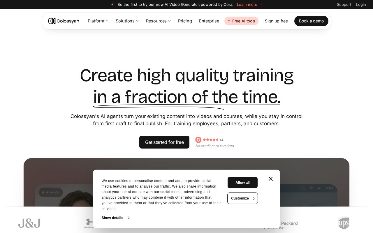 Screenshot of Colossyan Creator