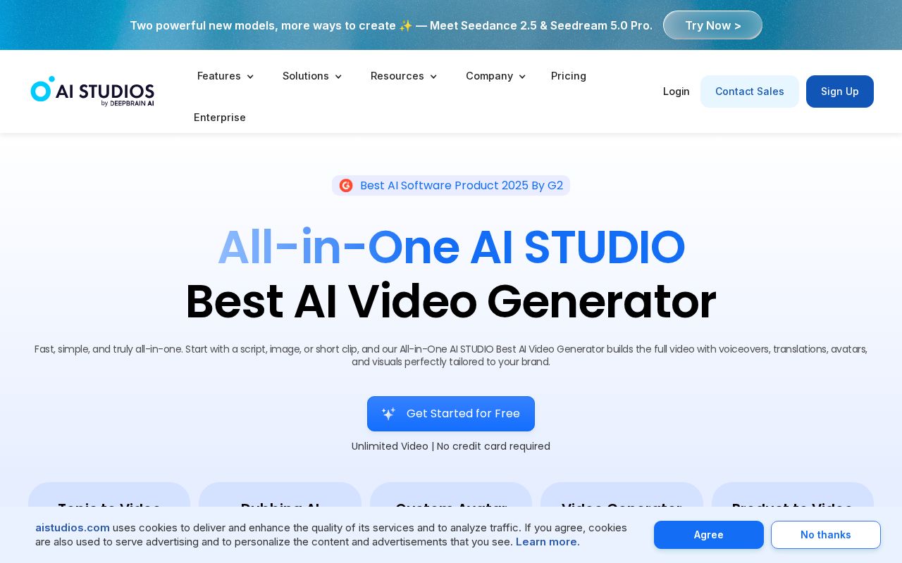 Screenshot of AI Studios