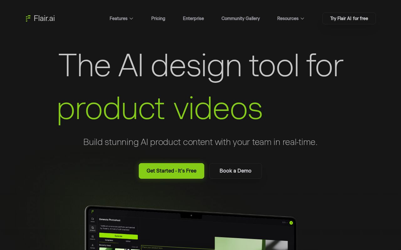 Screenshot of Flair.ai