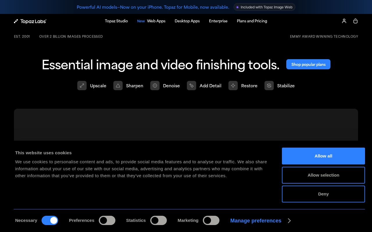 Screenshot of Topaz Labs