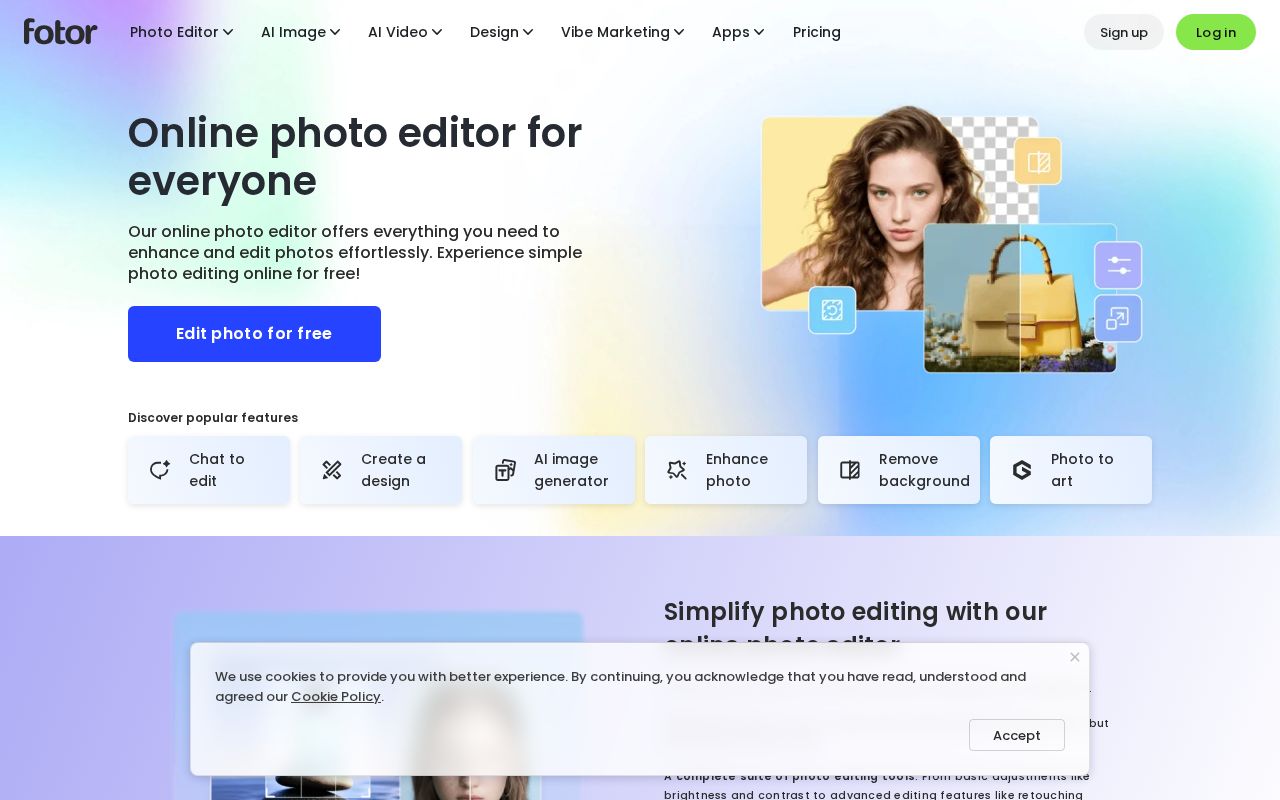 Screenshot of Fotor