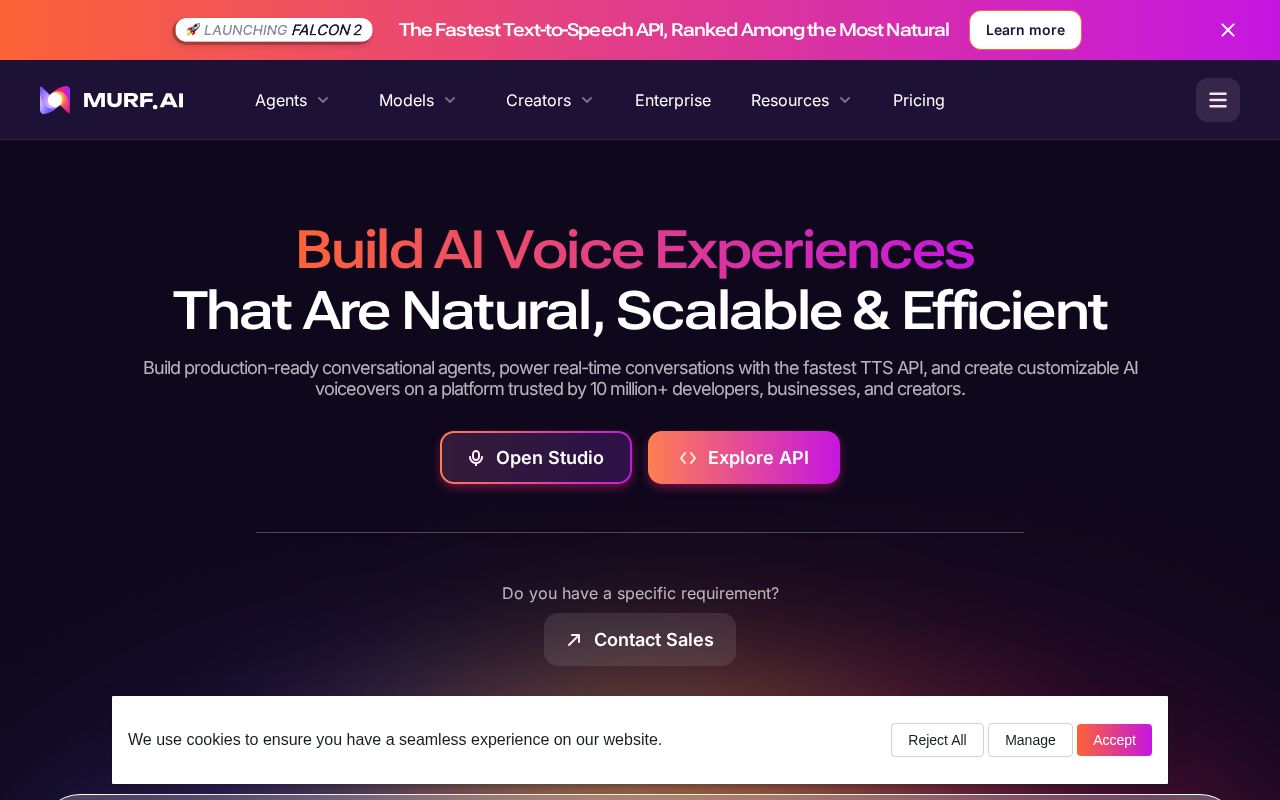 Screenshot of Murf AI