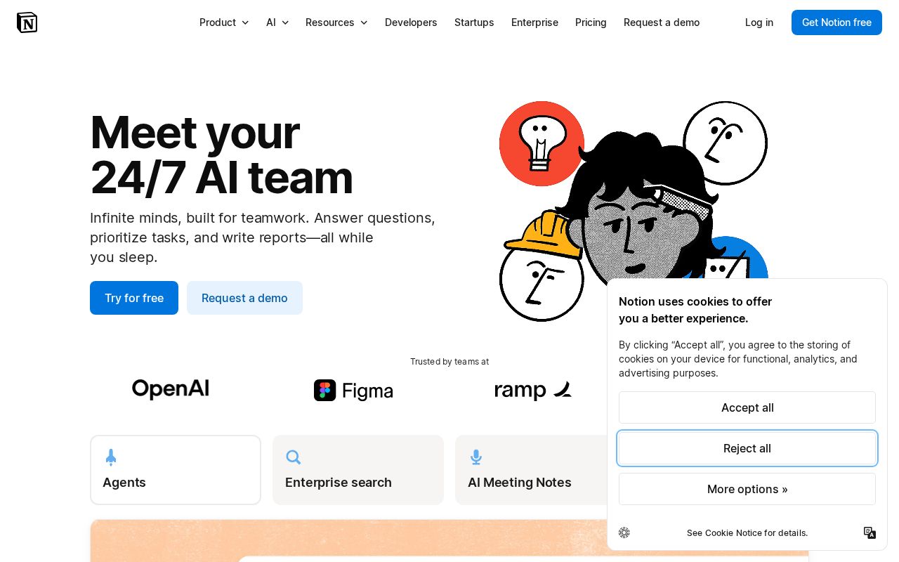 Screenshot of Notion
